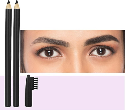 NADJA NEW SUPER DARK BLACK EYE BROW PENCIL MATTE FINISH SMUDGE PROOF(BLACK)