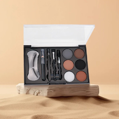 HUZURLU Define Brows 6-In-1 Waterproof Eyebrow Palette(MULTICOLOR)