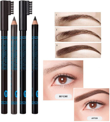 FELICECHIARA 3D Eyebrow Pencil, Long Lasting Eyebrow Pencil & Brush(chocolate brown, Bold Black)