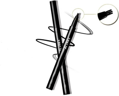 CATERINACHIARA One Swipe Micro Precision Eyebrow Pen Color, Waterproof & Smudge-proof(black)