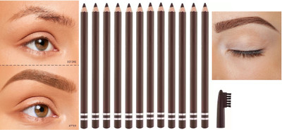AFARAXIA Eye Brow Pencil 2 in 1 Dual Function Brow Filling Pencil Shaping Brush Eyebrow(BROWN)