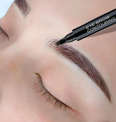 MYEONG 3 Way Tip Charming Black Color Eyebrow Pencil(Black)