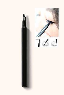 Emijun Easy Wearing 3 Way Tip Liquid Eyeliner Waterproof Multi Purpose Liner Pen(black)