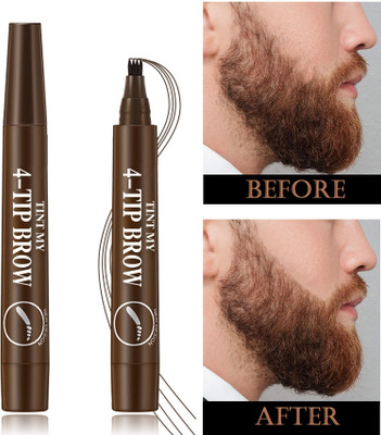 manasona Beard Pencil Filling Pen WaterProof,Lasting Coverage Natural 2.5 g(BROWN)