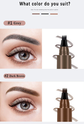 YAWI dark brown Long Lasting Automatic Eyebrow Pencil & Brush multicolor(multi)