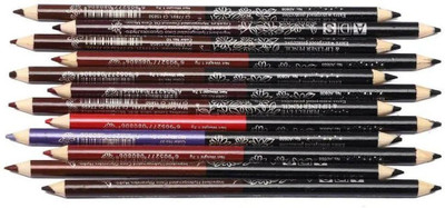 ads Perfect Eye & Lipliner Pencil With Sharpner (12pcs Set)(Multicolor)