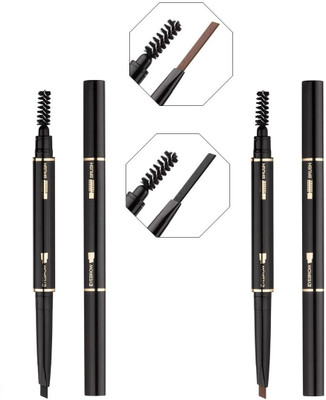 Gonegal Matte Eyebrow Pencil With Brush Water Resistant Tip Eyebrow Pencil(Brown+Black)