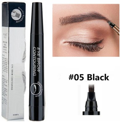 Sheny Faster eyebrow contouring pen waterproof | natural black eyebrow pen(BLACK)