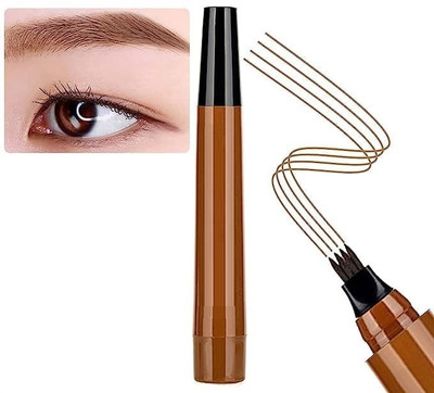 GULGLOW99 Waterproof Eyebrow Pen - Long Lasting,4 Point Eyebrow Pencil(Brown)