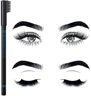 Libline ULTRA SOFT MATTE FINISH WATER PROOF EYEBROW PENCIL WITH BRUSH(BLACK)