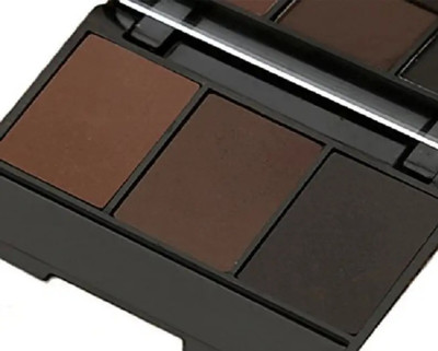 YAWI 3-in-1 Instant Eyebrow Powder Cake Palette With Brush For Women(MULTI COLOR)