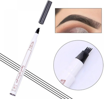 ADJD Gray Eyebrow Pencil Micro 4 Point Brow Pen Waterproof Lift & Snatch Eyebrow(GREY)
