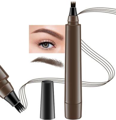 YAWI 3D Liquid Eyebrow Enhancing Brow Pen Smudeproof Waterproof(dark brown)