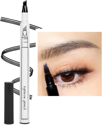 GULGLOW99 4 Forked Black Eyebrow Pen, Liquid Eyebrow Pen Eyebrow Tattoo Pen(BLACK)