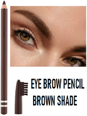 NADJA Eye Brow Shaper Water Proof Brown Eyebrow Pencil with Brush Applicator(BROWN)