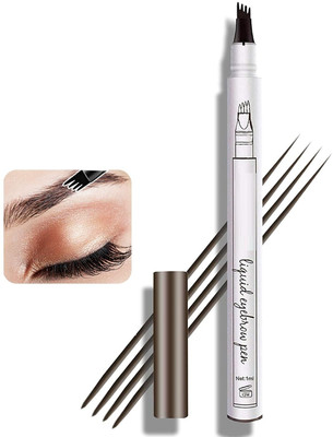 Emijun Long Lasting 4 Forked Eyebrow Pencil With Precision Applicator Micro-Fork Tip(grey)