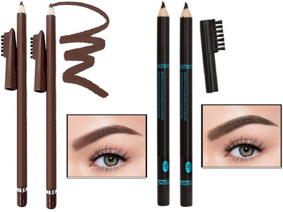 Libline HD Ultra Soft Perfect Water Proof & Long Lasting Eyebrow Pencil(BLACK, BROWN)
