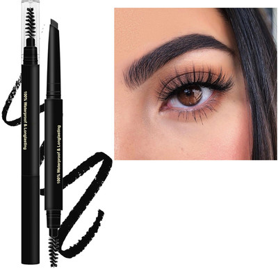 GULGLOW99 DOUBLE HEAD EYEBROW PENCIL WITH BRUSH(BLACK)