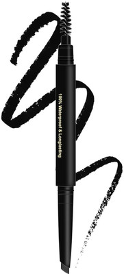 Yuency Smudge Proof, Water Proof Eyebrow Pencil with Spoolie(Black)