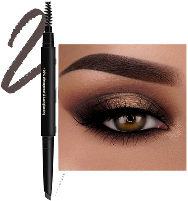 MYEONG Define & Blend Brow Pencil With Spoolie | Long-lasting & Natutal-looking Results(Brown)