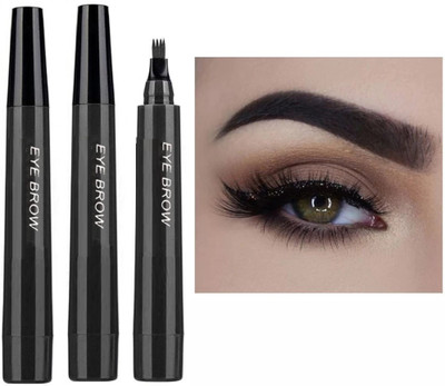 GFSU - GO FOR SOMETHING UNIQUE 4 Forked Long Lasting Fashion Eyebrow Pencil |waterproof(black)