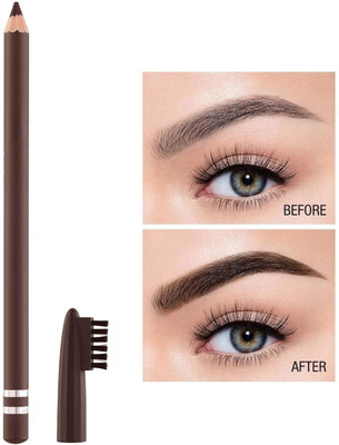 WOONGMI Brow Pencil with Brush | Easy To Glide | Long Lasting & Natural Finish(Dark Brown)