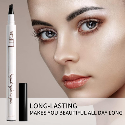 YAWI Four-tip Eyebrow Pencil 24 Hours Long Lasting Waterproof(Black)