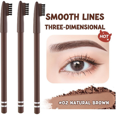 NADJA Eyebrow Pencils with Soft Brush 2-in-1 Long-lasting Water-proof Sweat-proof(BROWN)
