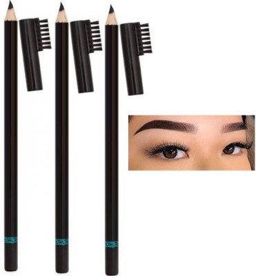 Yuency Dual Function Eyebrow Pencil and pencil kajal black(black)