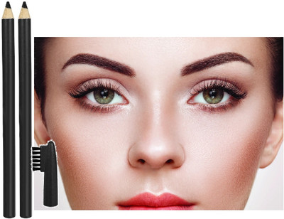 NADJA SUPER DARK BLACK EYE BROW PENCIL MATTE FINISH SMUDGE PROOF(BLACK)