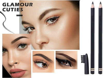 Aylily NEW BLACK COLOR EYEBROW PENCIL WITH BRUSH(BLACK)
