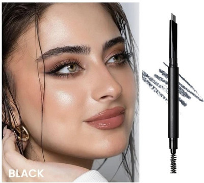 Herrlich Waterproof black Dual Ends Eyebrow Pencil with matte finish(BLACK)
