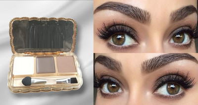 AFARAXIA Eyebrow Enhancer Palette Easily blendable Dual-ended applicator(muliti colour)