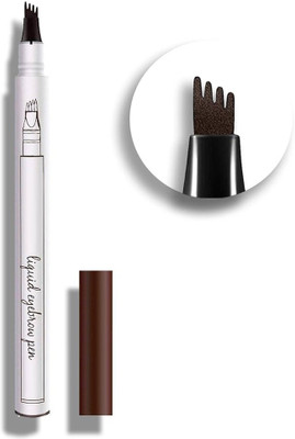 FLORERO Tattoo Eyebrow Pen Four Tips Long & Lasting Waterproof Brow Gel And Tint Dye(BLACK)