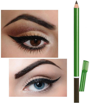 BLUEMERMAID GLAMOROUS LOOK GREEN EYE BROW PENCIL FOR PERFECT EYEBROWS(BLACK)
