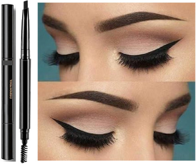 Vyomiris Best Eyebrow Pencil with Soft Brush 2-in-1 Water-proof(BLACK)