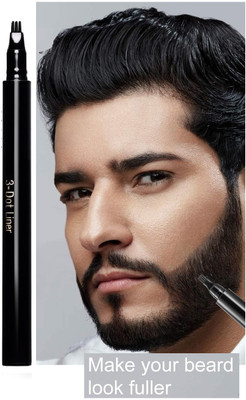 tanvi27 Multi Use Eye Brow, Eyeliner & Beard Color Pencil For Men Black,(Deep Black)
