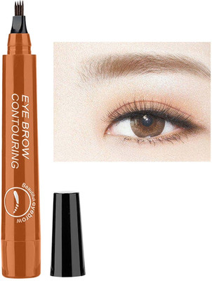 GULGLOW99 Korean Eyebrow Pen 4 Point Eyebrow Wear Waterproof Proof(LIGHT BROWN)