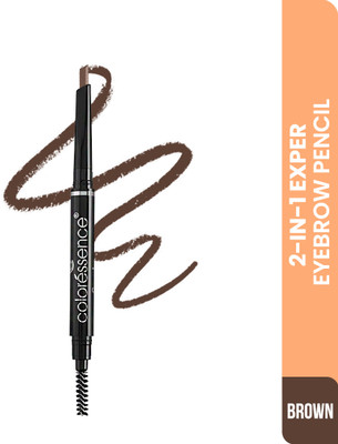 COLORESSENCE Expert EyeBrow 2-in-1 Brow Filling with Shaping Brush|Waterproof 2(Brown)
