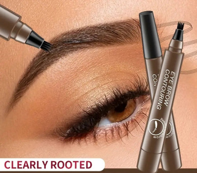 GULGLOW99 4 Point Eyebrow Pencil Brown, Waterproof Microblading Pen(brown)