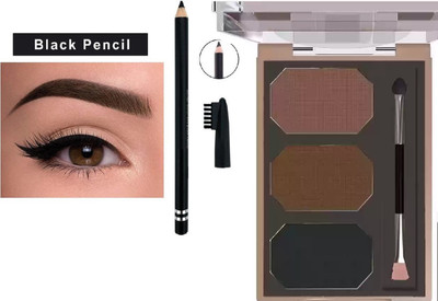 GFSU - GO FOR SOMETHING UNIQUE brow Pencil 2 in 1 Dual Function Eye Brow Filling Pencil with Brus(BLACK)