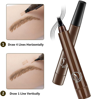 YAWI New Water Proof Color Eye Brow Shaper Palette with Long Lasting(BROWN)