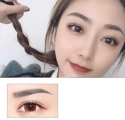 ADJD Eyebrow Tattoo Pen Microblading Eyebrow Pencil with a Micro-Fork Tip Applicator 1 ml(GREY)