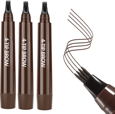 ADJD 4D Microblading Eyebrow Pencil Waterproof Fork Tip Brow Pencil(BROWN)