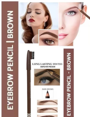 Herrlich Soft Brush 2-1 Brow Filling Pencil Waterproof, Sweat-Proof(Brown)