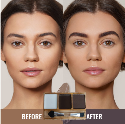 luzimaisa 3 Shades Eyebrow Drawing Enhancer Palette 3 g(multicolor)