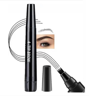 CATERINACHIARA Waterproof- Microblading Eyebrow Pencil with a Micro-Fork Tip Applicator(black)