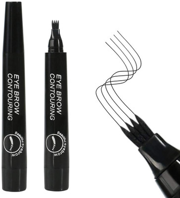 GFSU - GO FOR SOMETHING UNIQUE 3D Waterproof, Sweatproof & Long-Lasting All Day 4-Tip Microblading Brow Pen(Black)