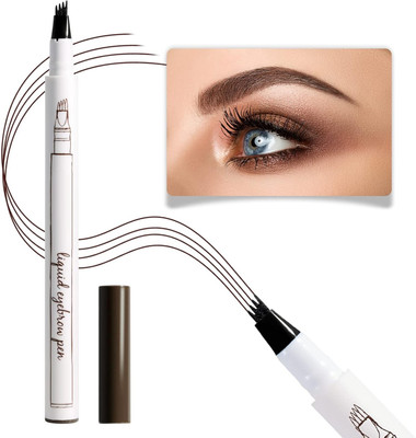 FLORERO Tattoo Eyebrow Pen Four Tips Long-Lasting Waterproof Brow Gel And Tint Dye(BLACK)