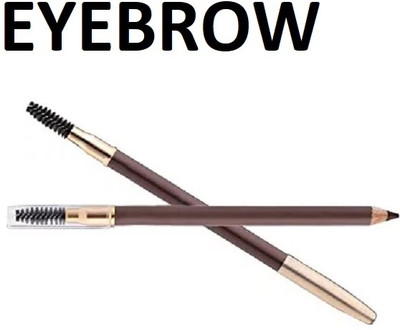 JANOST Perfect Brush 2-in-1 Water-proof Sweat-proof Brow Pencil(Brown)